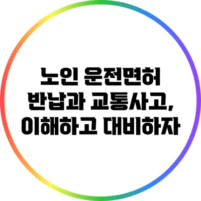 노인 운전면허 반납과 교통사고, 이해하고 대비하자