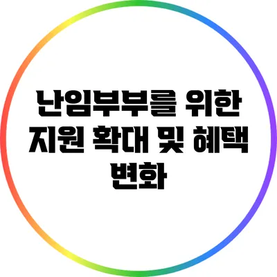 난임부부를 위한 지원 확대 및 혜택 변화