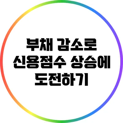 부채 감소로 신용점수 상승에 도전하기