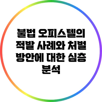 불법 오피스텔의 적발 사례와 처벌 방안에 대한 심층 분석