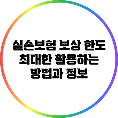실손보험 보상 한도 최대한 활용하는 방법과 정보