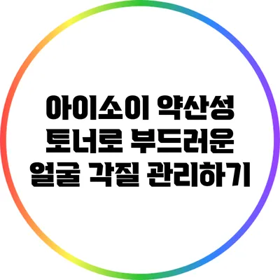아이소이 약산성 토너로 부드러운 얼굴 각질 관리하기