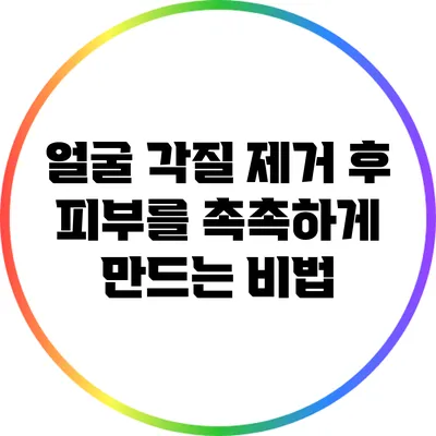 얼굴 각질 제거 후 피부를 촉촉하게 만드는 비법