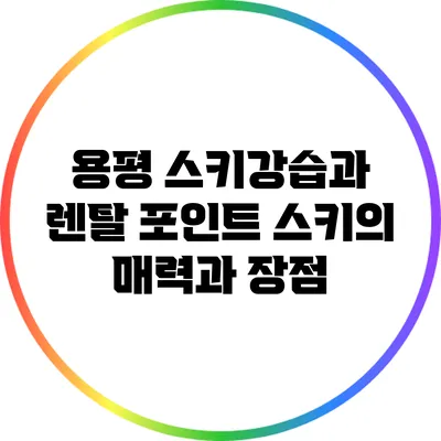 용평 스키강습과 렌탈: 포인트 스키의 매력과 장점