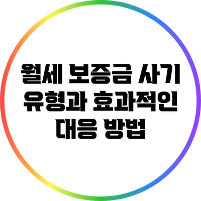 월세 보증금 사기 유형과 효과적인 대응 방법