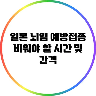일본 뇌염 예방접종: 비워야 할 시간 및 간격