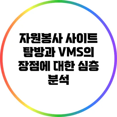 자원봉사 사이트 탐방과 VMS의 장점에 대한 심층 분석