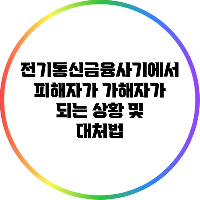 전기통신금융사기에서 피해자가 가해자가 되는 상황 및 대처법
