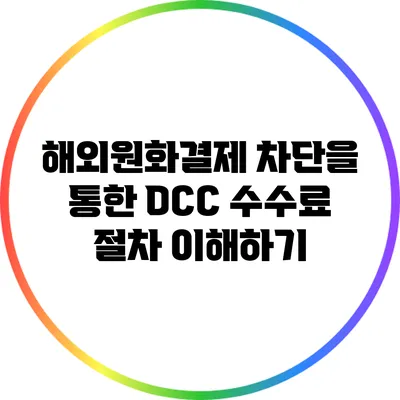 해외원화결제 차단을 통한 DCC 수수료 절차 이해하기