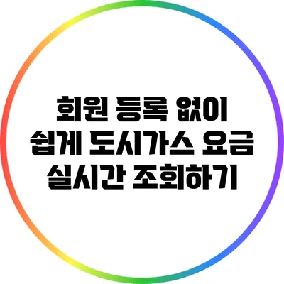 회원 등록 없이 쉽게 도시가스 요금 실시간 조회하기