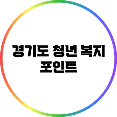 경기도 청년 복지 포인트