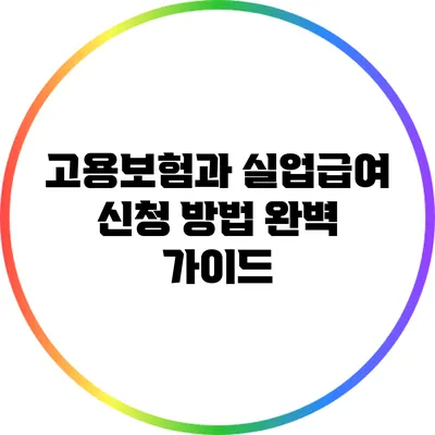 고용보험과 실업급여 신청 방법 완벽 가이드