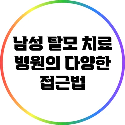 남성 탈모 치료 병원의 다양한 접근법