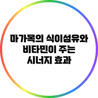 마가목의 식이섬유와 비타민이 주는 시너지 효과