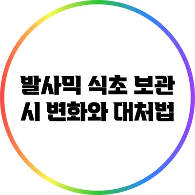 발사믹 식초 보관 시 변화와 대처법