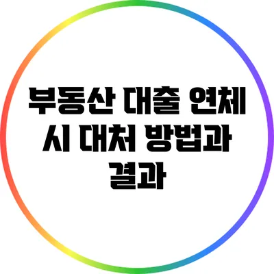 부동산 대출 연체 시 대처 방법과 결과