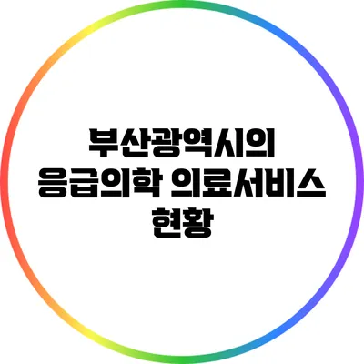부산광역시의 응급의학 의료서비스 현황
