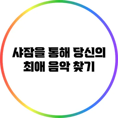 샤잠을 통해 당신의 최애 음악 찾기