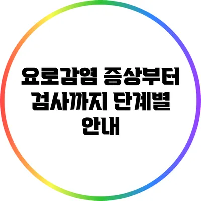 요로감염 증상부터 검사까지: 단계별 안내