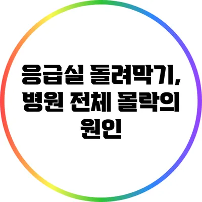 응급실 돌려막기, 병원 전체 몰락의 원인