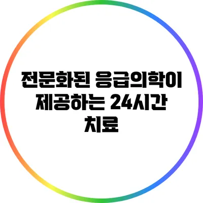 전문화된 응급의학이 제공하는 24시간 치료