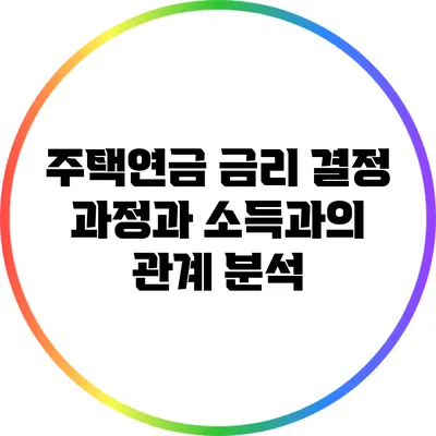 주택연금 금리 결정 과정과 소득과의 관계 분석