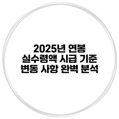 2025년 연봉 실수령액 시급 기준 변동 사항 완벽 분석