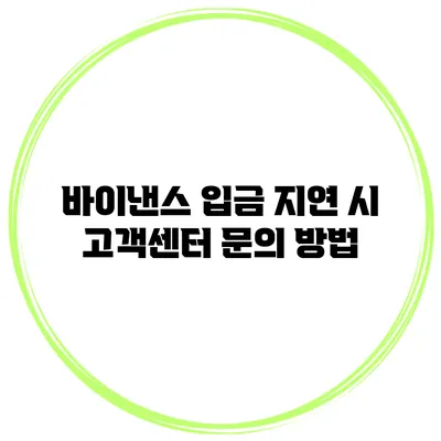 바이낸스 입금 지연 시 고객센터 문의 방법