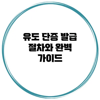 유도 단증 발급 절차와 완벽 가이드